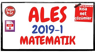 2019 ALES Matematik Soru Çözümleri [+PDF] - 2019 ALES 1 Matematik Çözümleri