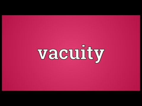 Header of vacuity