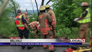 Person Rescued After Car Goes Down Embankment In Millvale