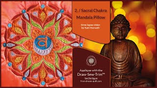 How it was made - DST 2. Sacral Chakra Mandala Pillow (DST / Time-lapse)