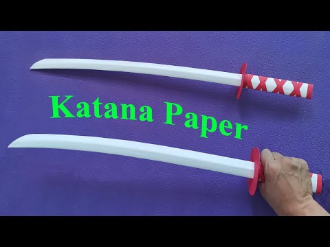 CÁCH LÀM KIẾM KATANA CỰC NGẦU BẰNG GIẤY A4 OR GIẤY TẬP ORIGAMI FF