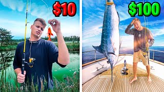 Рыбалка За 10$ Vs 100$ Челлендж!