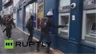 Во Франции митинг против реформы трудового кодекса закончился вандализмом и беспорядками