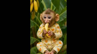 Cutest Monkey Eating Banana
