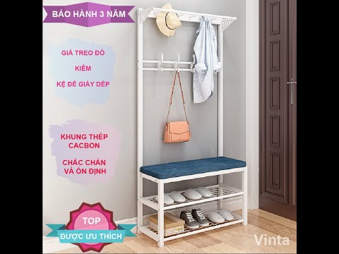Giá treo quần áo 2 tầng kiêm kệ để giày dép - Mua hàng online