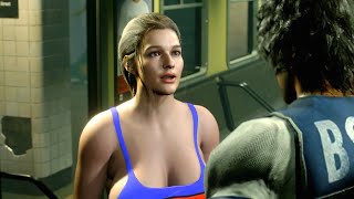 Resident Evil 3 Remake Jill Valentine In Curvy Baywatch Supergirl Biohazard 3 Mod 4K