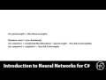 Introduction to Neural Networks for C#(Class 5/16, Part 2/5) - genetic algorithm