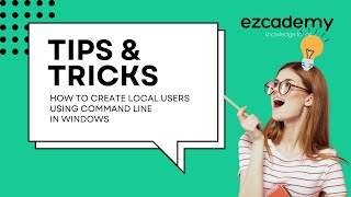 How To Create Local Users Using Command Line In Windows