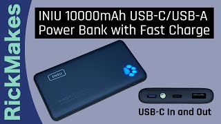 Iniu 10000Mah Usb-Cusb-A Power Bank With Fast Charge