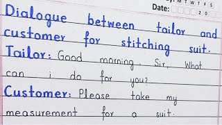 Dialogue Between A Tailor And Customer For Sching A Suit Conversation In English
