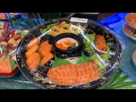 SUSHI VÀ SASHIMI ĐẾN LOTTER MART thưởng thức| sushi cá hồi, sushi tôm| leha vlogs