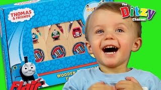 Thomas & Friends Wooden Dominoes And Track Puzzle Unboxing & Play By Baby Ditzy Dtse