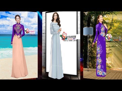 ÁO DÀI ĐẸP 2018👉HỌA TIẾT SỌC & HOA CÁNH BƯỚM l Vải Áo Dài S