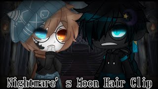 Nightmares Moon Hair Clip Ink & Nightmare Sans Dream Gacha Club Sans Aus