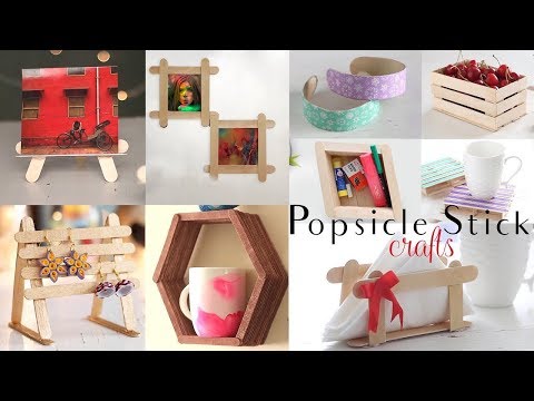 Top 10 DIY Popsicle Stick Craft Compilation | Craft Ideas | Home Decor - YouTube