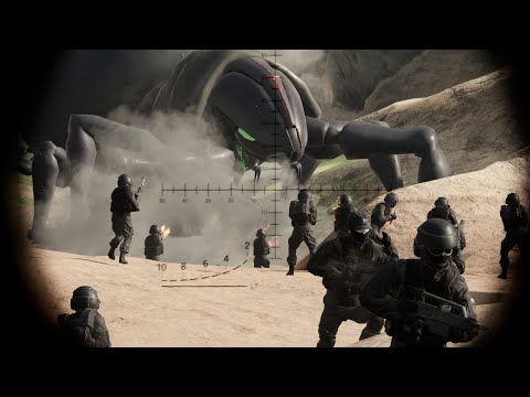 STARSHIP TROOPERS STAND THEIR GROUND AGAINST THE ARACHNID MENANCE