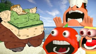 Alex Minecraft Pizza Tower Screaming Meme React 3