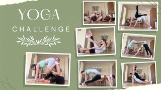 Yoga Challenge We Are Trying Yoga Poses, A Lot Of Fun And Falling