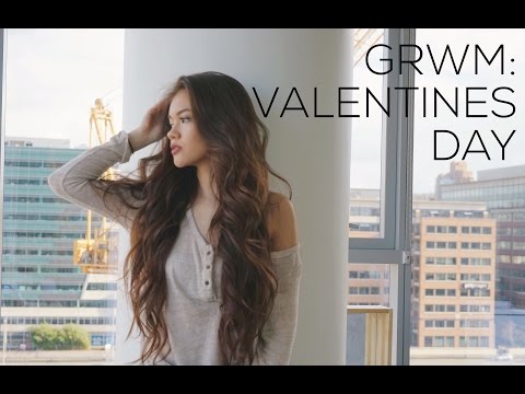 GRWM: Valentines Day Makeup, Hair, and Outfit Ideas - YouTube