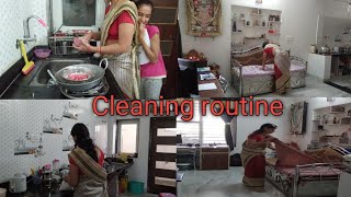 Morning To Night Routine Cleaning Routine Saree Vlog