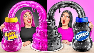 Черное vs Розовое Украшение Торта Челлендж | Смешные Cитуации с Multi DO Challenge