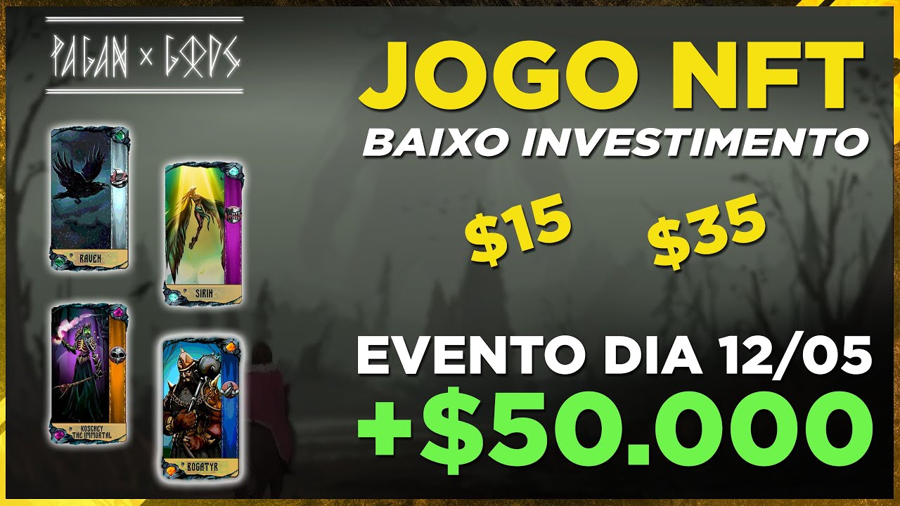 PAGANGODS - JOGO NFT BAIXO INVESTIMENTO - EVENTO PREMIANDO +$50.000 + SORTEIO NO TELEGRAM