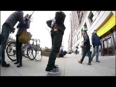 St. Patty's Day 2013 Downtown Chicago Skateboarding