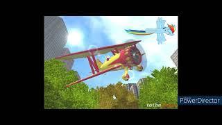 Rainbow Dash flying with Stuart Little