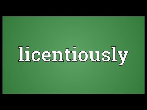 Header of licentiously