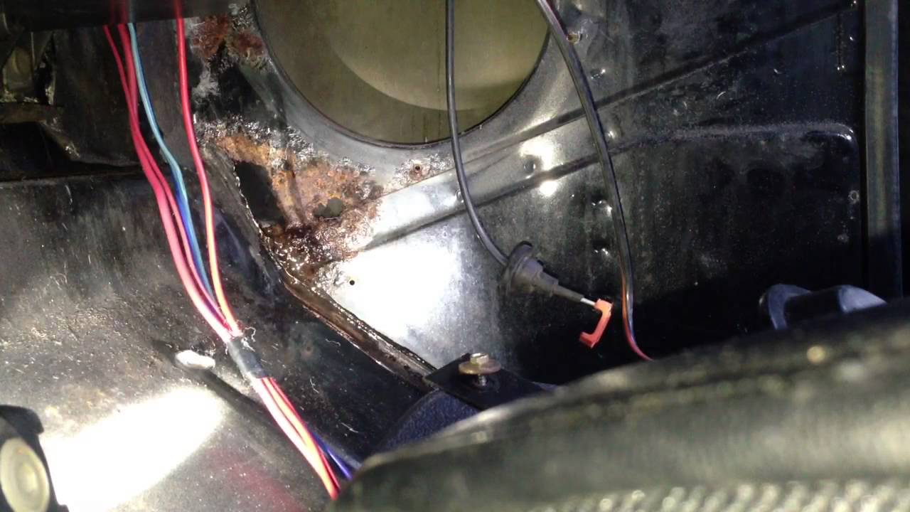 1986 Chevy C10 Silverado Rust Kick Panel Cowl Drain Leak 73-87 - YouTube