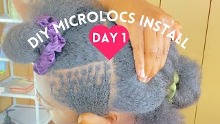 My Diy Microlocs Installation Day 1 Loc Journey Begins