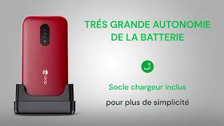 Doro 2820, Le Mobile 4G À Clapet, Livré Avec Socle Chargeur