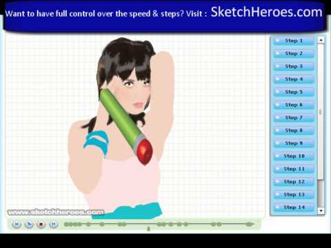 How to draw Katy Perry Drawing Tutorial Video