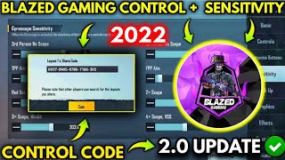 (2022) Blazed Gaming Control Code/ Blazed Gaming New Sensitivity Code ||BGMI/PUB