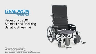 Gendron™ Regency XL 2000 Standard and Reclining Bariatric Wheelchair