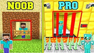 Minecraft: NOOB Vs PRO!! *SECURE* PRISON ESCAPE In Minecraft!