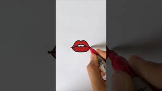 Satisfying Art #Drawing #Shortsvideo #Artvideo #Satisfying #Lipsdrawing