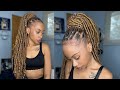 Faux Loc Ponytail Added To Short Locs| #shortlocs