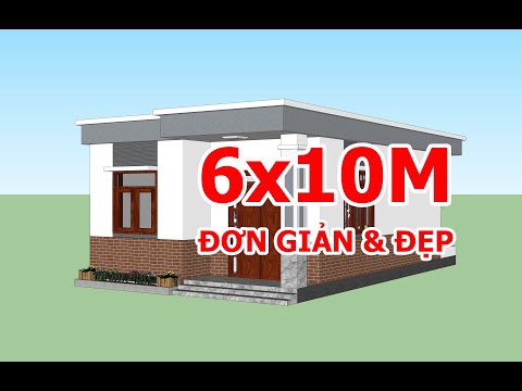 MẪU NHÀ CẤP 4 MÁI BẰNG 6x10M 2 PHÒNG NGỦ ĐẸP | KIẾN TRÚC NHÀ VIỆT