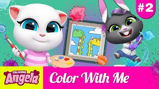 🎨 Let’s Paint A Dinosaur With Talking Becca And Talking Angela (Color With Me #2)