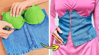 Easy Sewing Hacks To Save Your Old Clothes & Money ✂️👖
