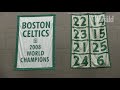 Boston Public Library displays original Celtics championship banners for first time in 26 years