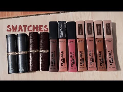 Swatch L'Oreal Infallible Pro-Matte Liquid Lipstick, Color Riche & Matte | Advent Calendar - YouTube