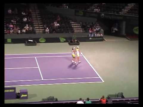 杉山愛 ＆ Katarina Srebotnik vs Victoria Azarenka ＆ Shahar Peer in Miami 2008 2