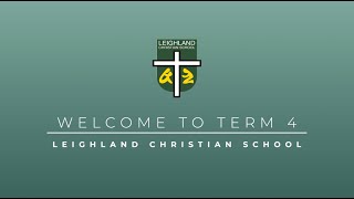 Welcome to Term 4 with Natasha MacKinnon - Leighland Christian School