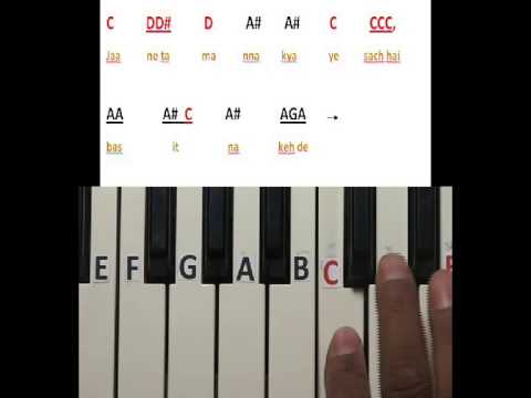 Chaha hai tujhko chaahoonga har dam keyboard lesson part 2