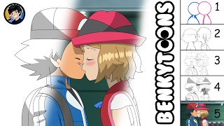 Ash and Serena Kiss Scene Animation | Layer by Layer