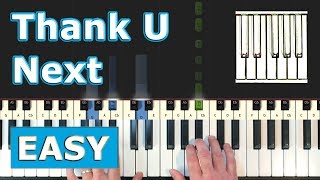 Ariana Grande - thank u, next - EASY Piano Tutorial - Sheet Music (Synthesia)