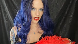ASMR Femme Fatale Vampire Tickling Interrogation | Long Fake Nails & Feather | F