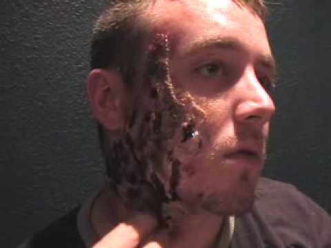 Applying A burn/Scar makeup effect Part 2 Applying A burn/Scar makeup effect Part 2